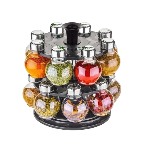 Ce-228 16 Piece Spice Rack - Color: Transparent