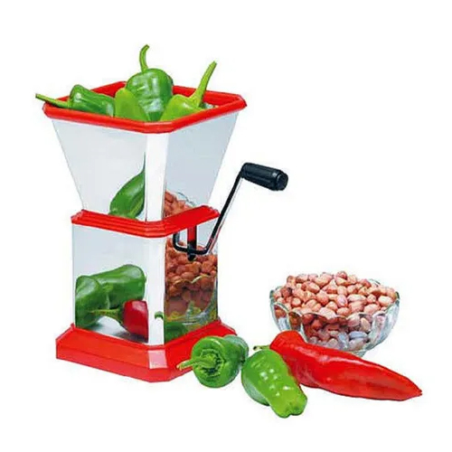 Ce-105 Kitchen Chilly Cutter - Color: Silver And Red