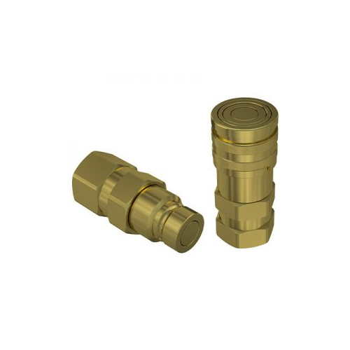 Flat Face Brass Quick Release Coupling - Application: Hydraulic Pipe