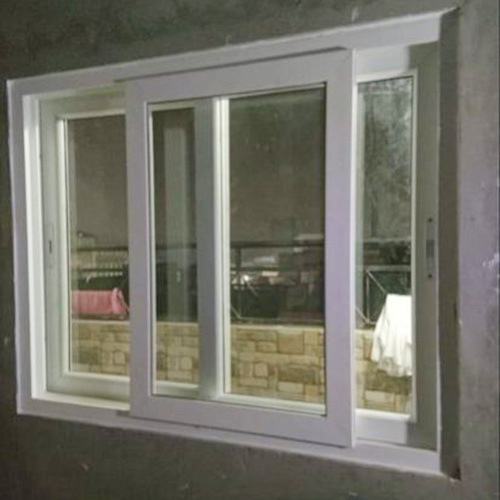 Upvc Sliding Window - Upvc Material, Customizable Size, Classic White Color | Color-coated Finish, Ideal For Cabinet Fittings