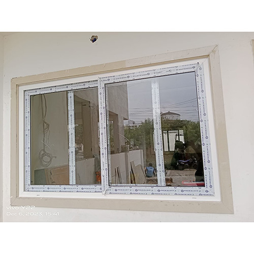 Upvc Sliding Window - Upvc Material, Customizable Size, Classic White Color | Color-coated Finish, Ideal For Cabinet Fittings
