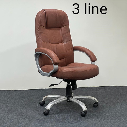 3 Line Leather Office Chair