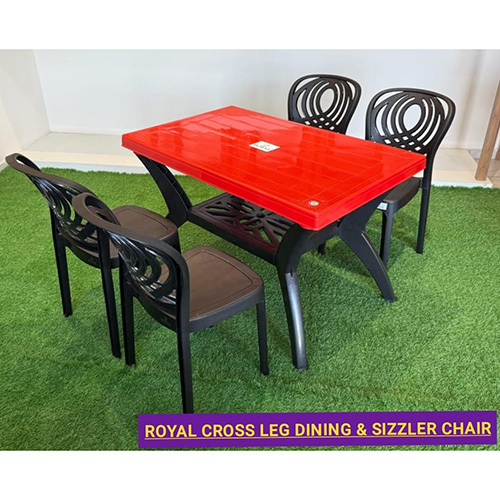 01_Red And Black Royal Cross Leg Dining And Sizzler Chair