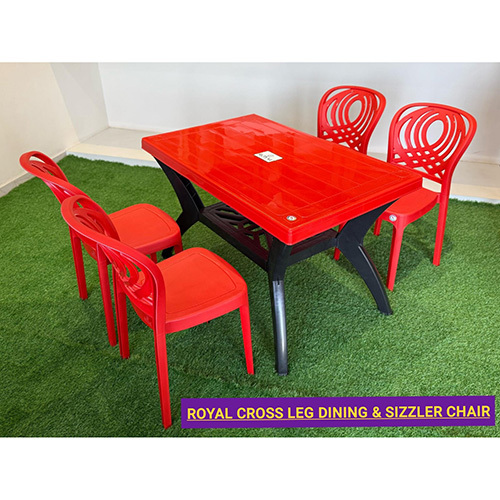 02_Red And Black Royal Cross Leg Dining And Sizzler Chair