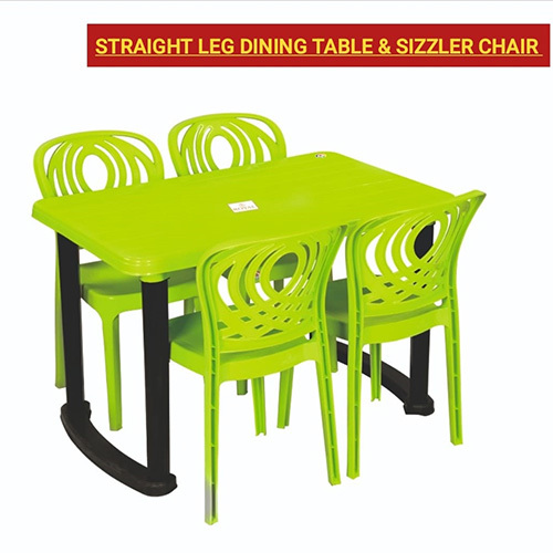 Green Straight Leg Dining Table And Sizzler Chair - Color: Different Available