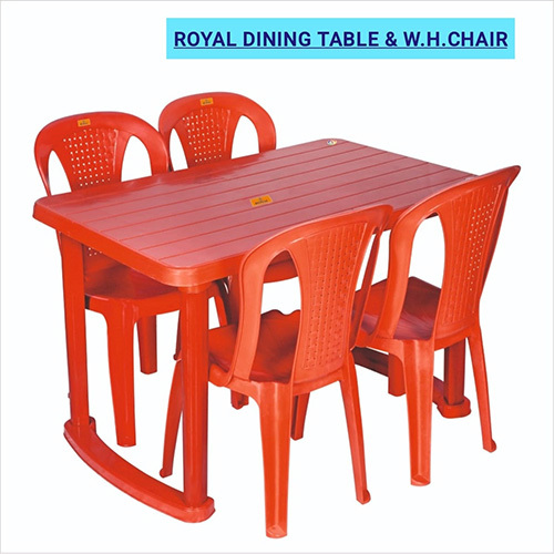 Orange Straight Leg Dining Table And Sizzler Chair