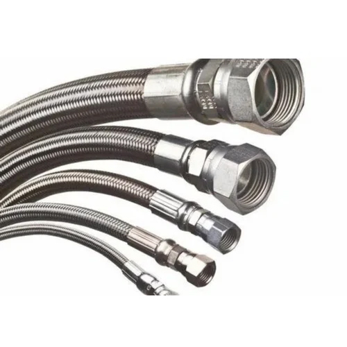 Ss Corrugated Hose Assembly - Color: Silver