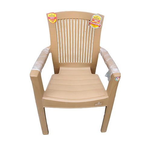 Beige color Plastic  Sinhasan Chair