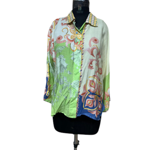 Women Printed Loose Fit Shirt - Color: Multi Colour