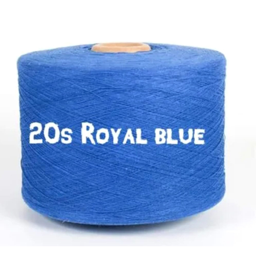 Royal Blue Color Cotton Polyester Yarn