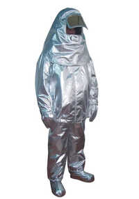 Aluminised Fire Proximity Suits - Color: Silver