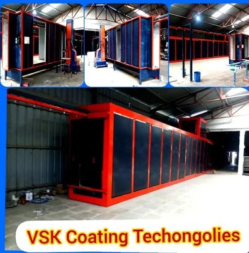 Automatic Conveyorized Powder Coating Plant - Material: Stainless Steel