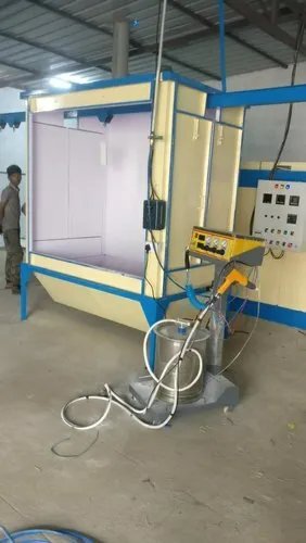 Powder Coating Spray Booth - Color: White Blue