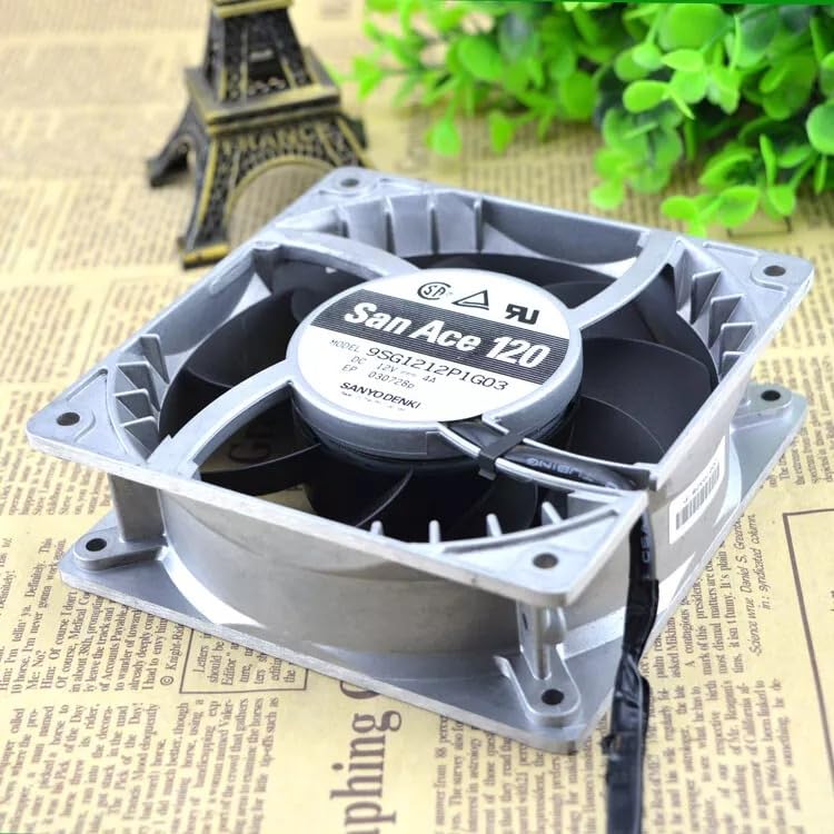 San Ace 120 9SG1212P1G06 Double Ball 12V-4A DC Cooling Fan 120 * 120 * 38mm 4-Wire (Aluminium)