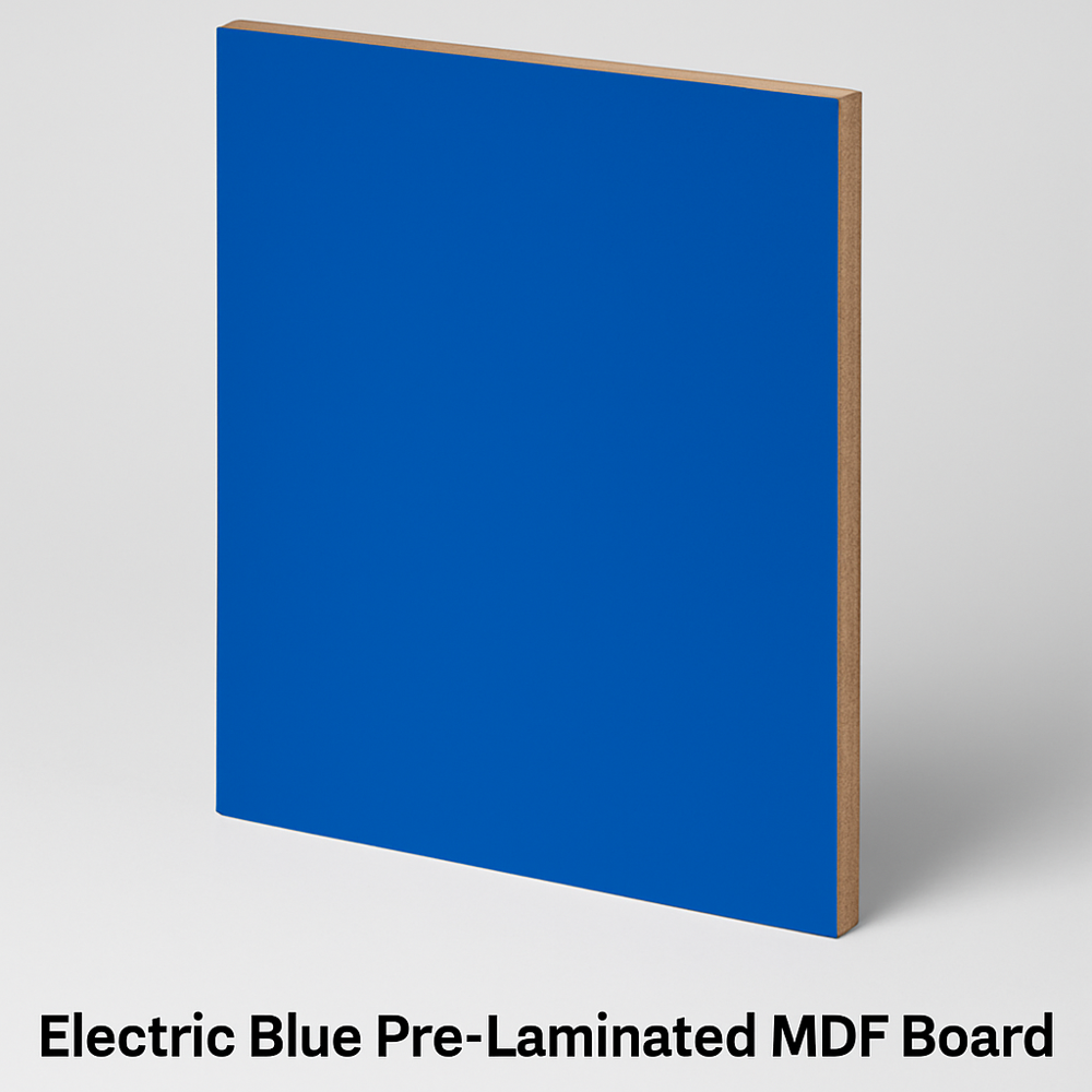 Pre-Laminated MDF Board - Electric Blue