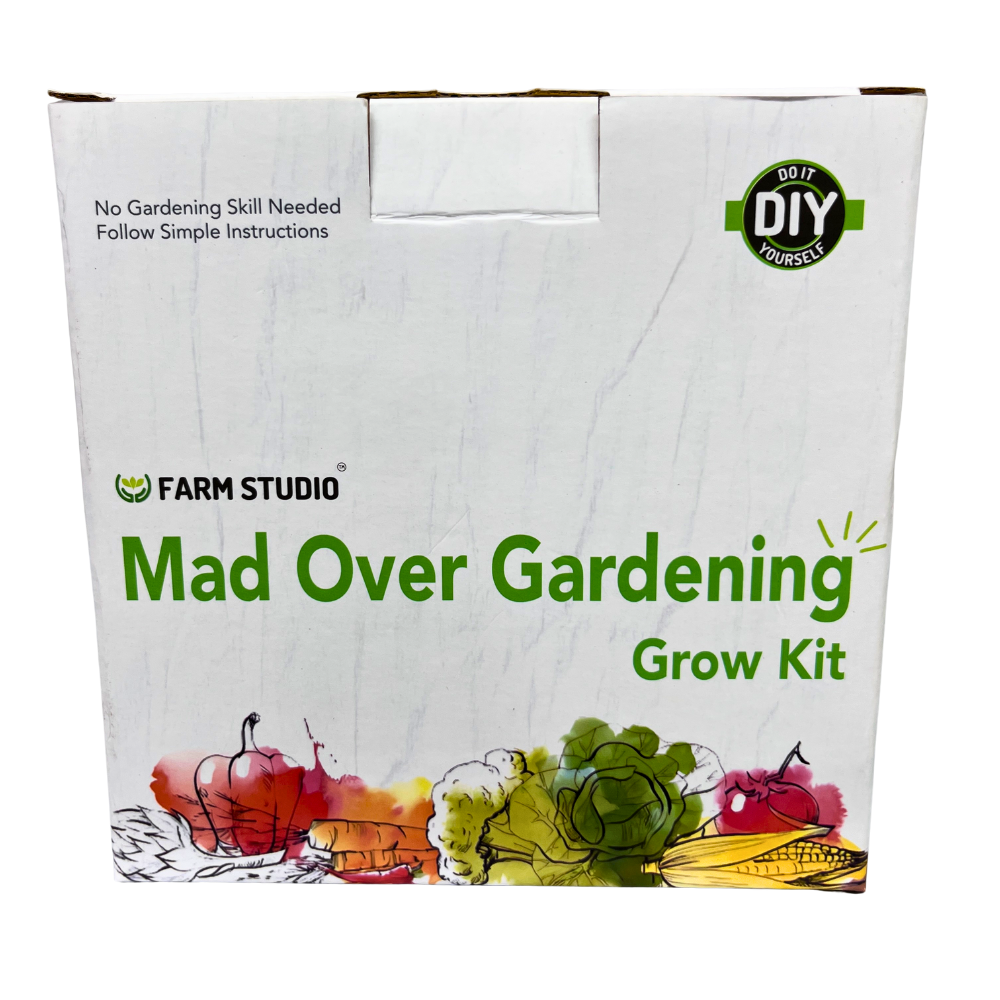 Farm Studio - 3 In 1 Diy Leafy Vegetable Grow Kit | Easy To Use Gardening Grow Kit For Home Gardens | Grow - Spinach Coriander & Fenugreek | Sustainable & Ecofriendly Gift - Cultivation Type: Organic