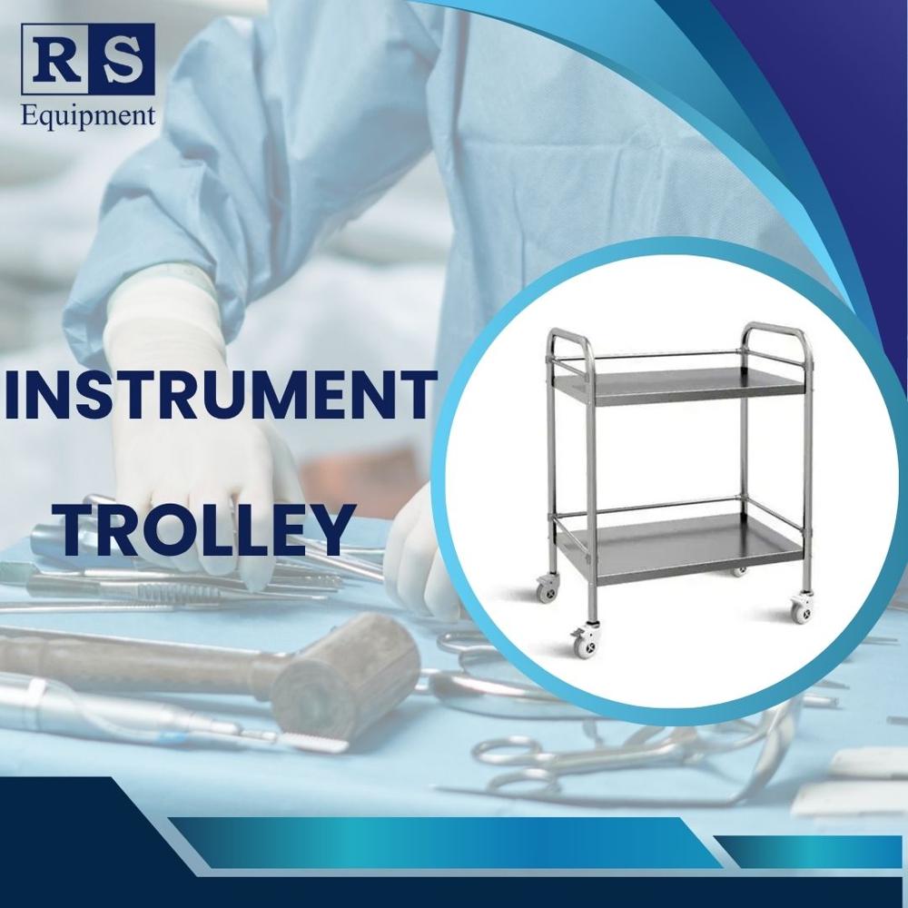 Surgical Instrument Trolley - Color: Silver