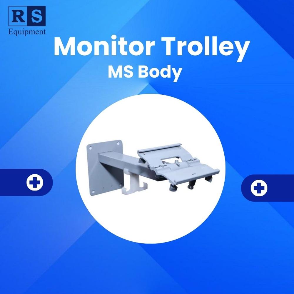 Economic Fixed Wallmount Patient Monitor Stand - Color: Silver