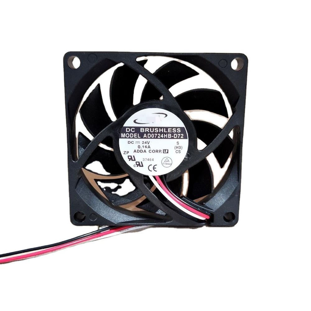 ADDA AD0724HB-D72 Original 12V 48V DC24V 0.16A EC AC 7015MM 7CM Three-wire Alarm Cooling Fan