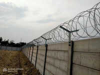 Y shape post with coil fencing