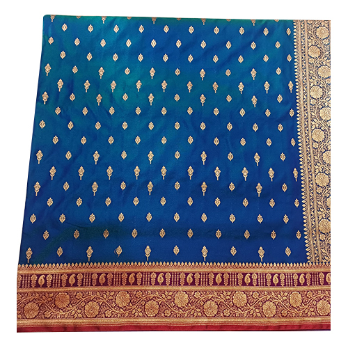 Blue Banarsi Nylon Silk Saree