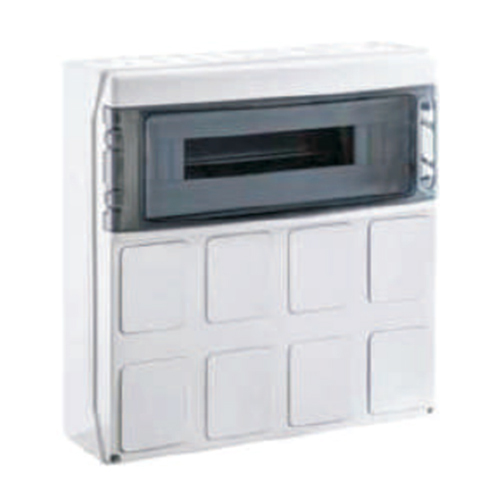 IP 65 1x18 Modules PCSN18PT Industrial Sockets Distribution Box With Knock-Out Lids-Neutral And Earth Bars