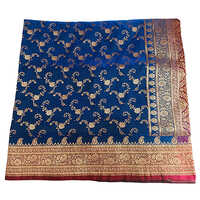 Ladies Party Wear Banarsi Nylon Saree - Color: Multicolor
