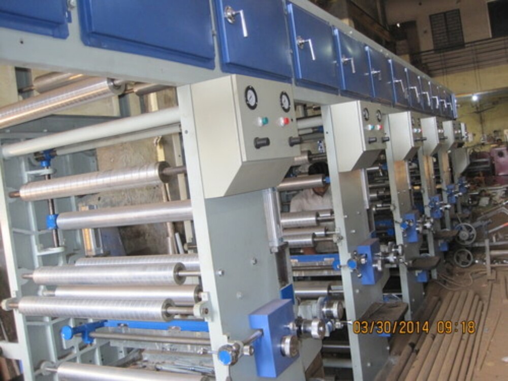 Rotogravure Printing Press - Steel & Aluminum, 1000mm Print Width, 150m/min Print Speed, 8 Colors, 700mm Cylinder Diameter | Low Power Consumption, Corrosion Resistance, Long Lasting Shine