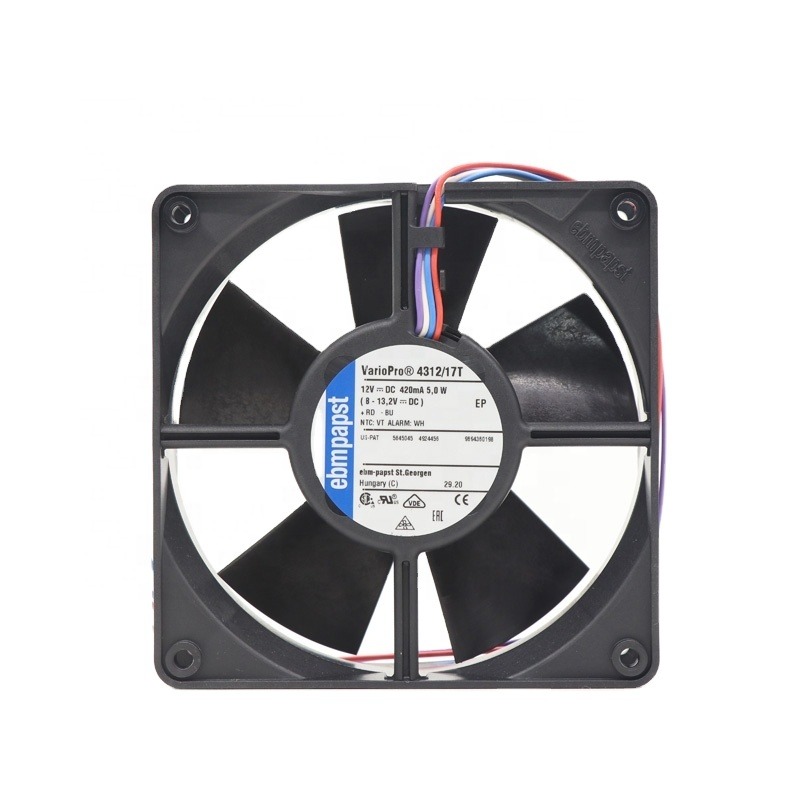 ebmpapst 4312/17T 119 X 119 X 32mm 12cm 12V DC 5W 170m3/h 2800rpm Ball Bearing Inverter Compact Axial Cooling Fan 431217V