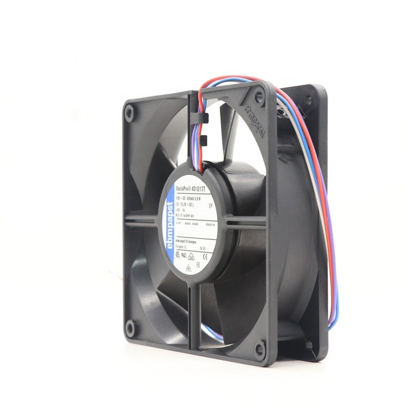 ebmpapst 4312/17T 119 X 119 X 32mm 12cm 12V DC 5W 170m3/h 2800rpm Ball Bearing Inverter Compact Axial Cooling Fan 431217V
