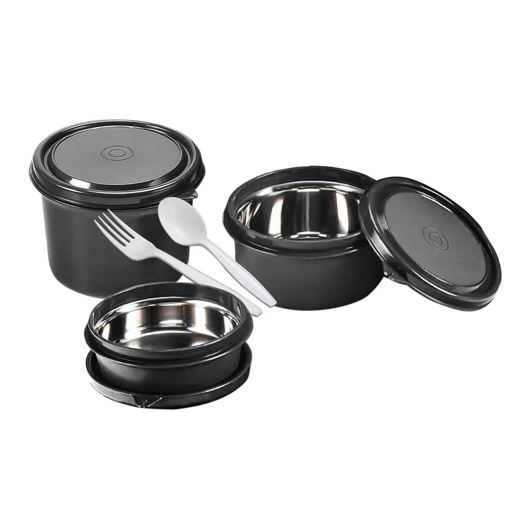 Stainless Steel Microwave Safe Lunch Containers - Capacity: 250/450/600 Milliliter (Ml)