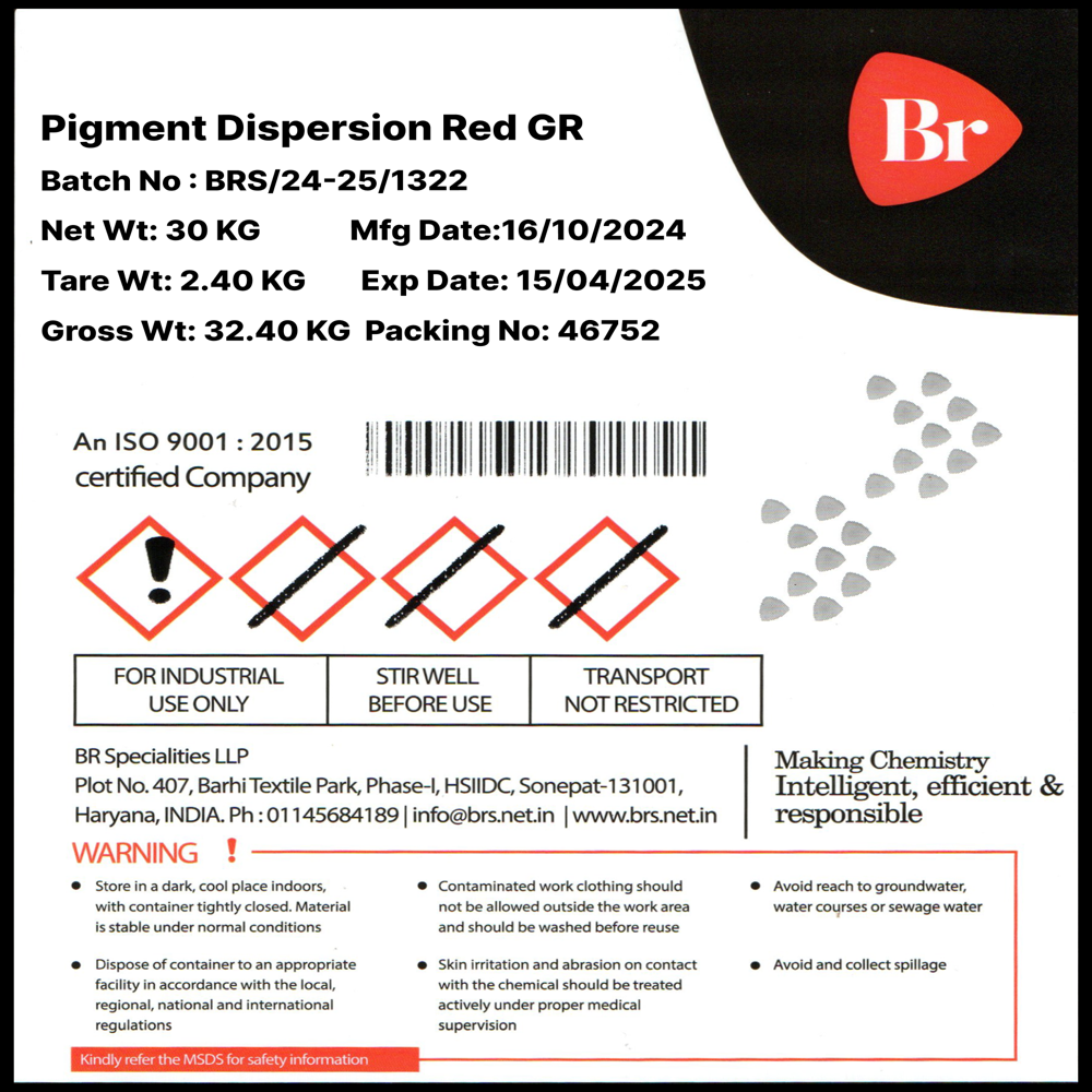 Pigment Dispersion Red GR