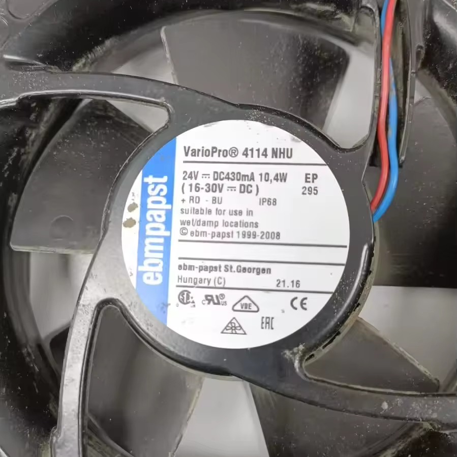 EBM PAPST 4114NHU 5V 12V 48V DC 24V 4.3A AC EC 12038MM 12CM Inverter Ultra-quiet Two-wire Large air Volume Cooling Fan