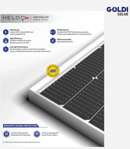 560W Goldi Solar MonoPERC Half Cut Solar Panel