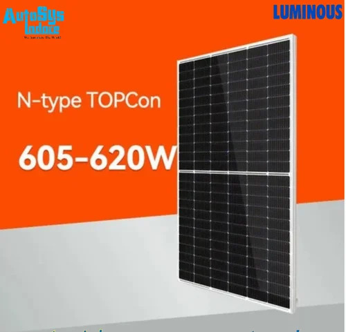 500w Luminous Topcon Solar Panel - Color: Black