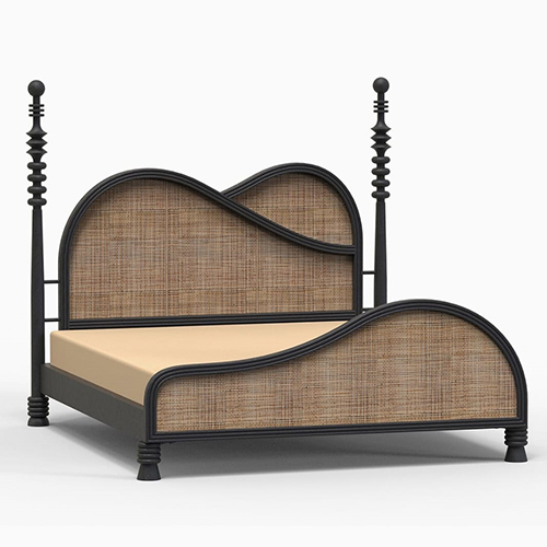 Contemporary Bedroom Bed - Color: Brown