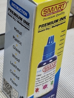 Permenent ink for plastic metal