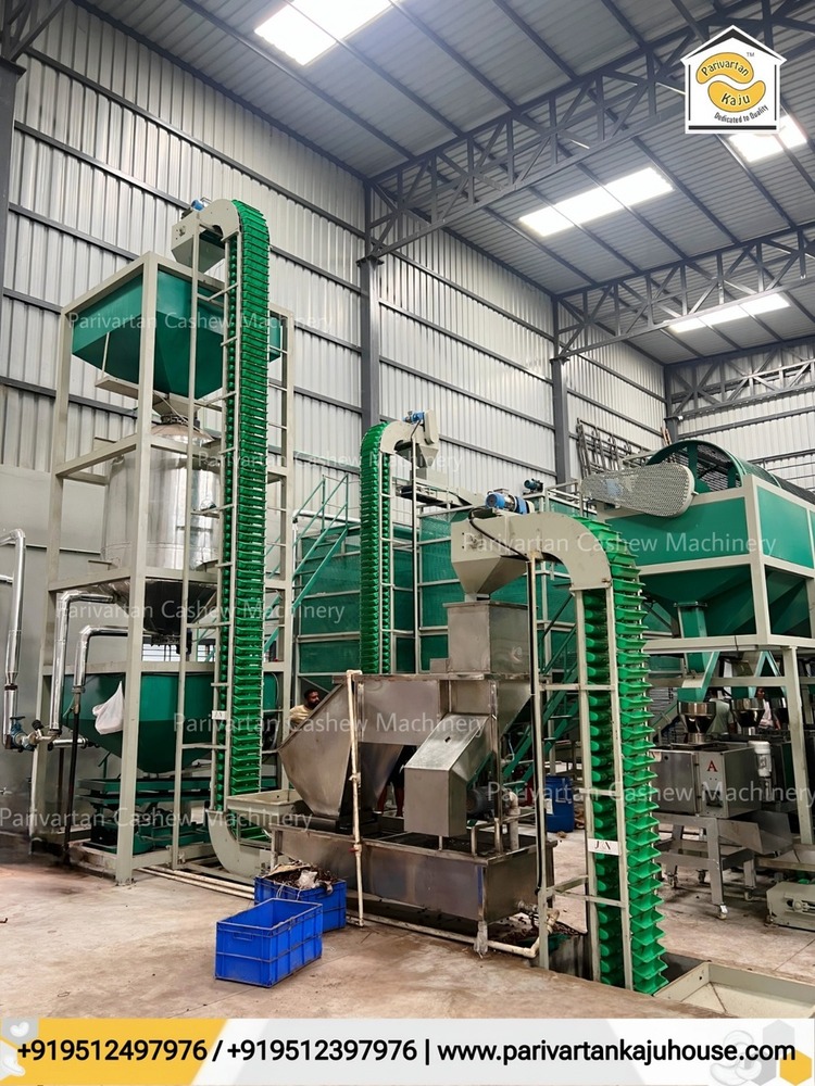 Full Automatic Cashew Nut Processing Plant - 4mt To 100mt Capacity Per Shift | Energy-efficient, High-speed, Automated, Space-saving Design