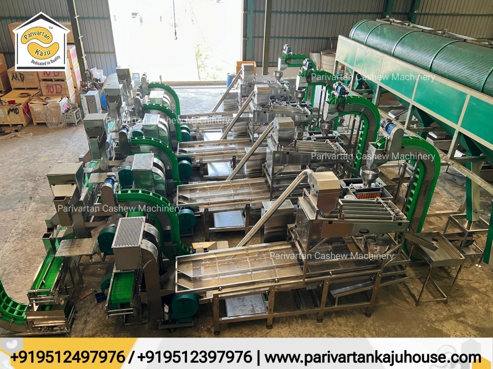 Full Automatic Cashew Nut Processing Plant - 4mt To 100mt Capacity Per Shift | Energy-efficient, High-speed, Automated, Space-saving Design
