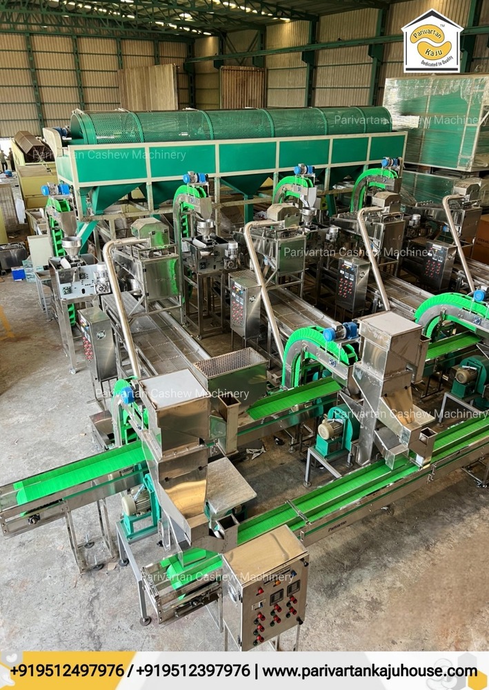 Full Automatic Cashew Nut Processing Plant - 4mt To 100mt Capacity Per Shift | Energy-efficient, High-speed, Automated, Space-saving Design