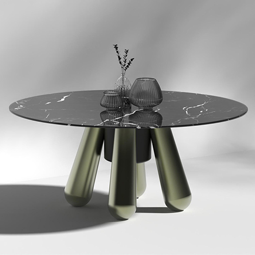 Dining Round Table - Color: Brown