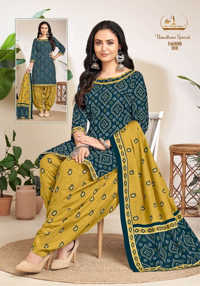 Miss World Bandhani Special Vol-16  Dress Material