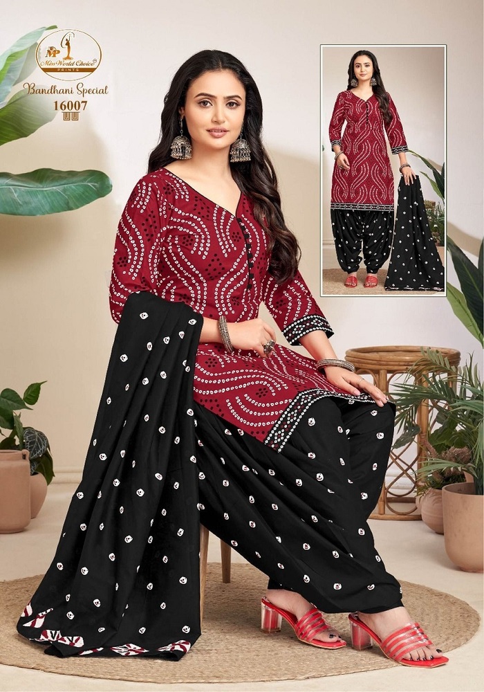Miss World Bandhani Special Vol-16  Dress Material