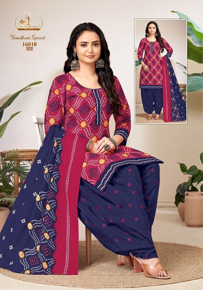 Miss World Bandhani Special Vol-16  Dress Material