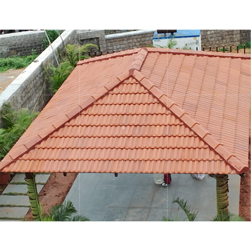 Clay Roofing Tiles Works Installation - Size: 371 X 261 Mm