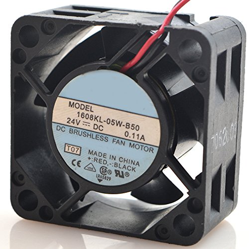 Nmb Mat 1608kl-05w-b50 Dc Brushless Fan 24v 0.11a 2 Wire Connector Graphics Card Fan 404020mm - Color: Black