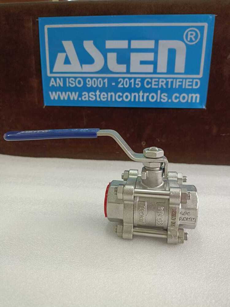 MANUAL 3 PC 2 WAY BALL VALVE SCREWED END