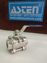 MANUAL 3 PC 2 WAY BALL VALVE SCREWED END