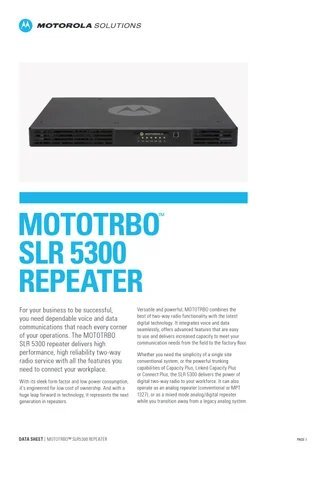 Motorola Slr-5300 Repeater at INR in Vadodara, Gujarat - Main Image