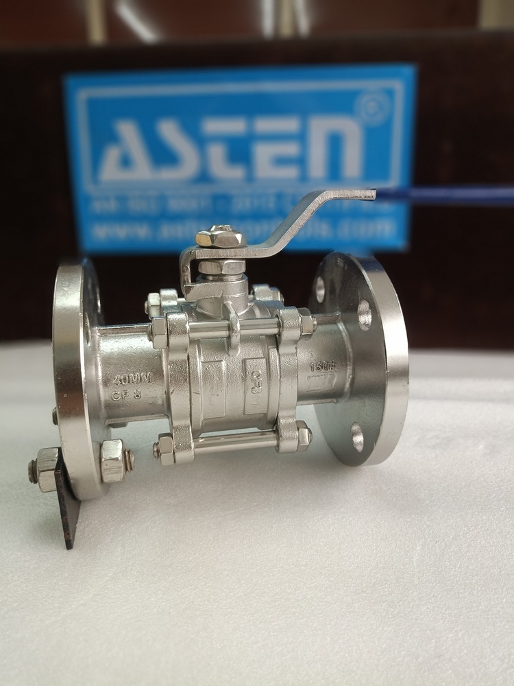 Manual 3 Pc 2 Way Ball Valve Flanged End - Application: Air / Water / Oil / Gas / Steam / Chemical
